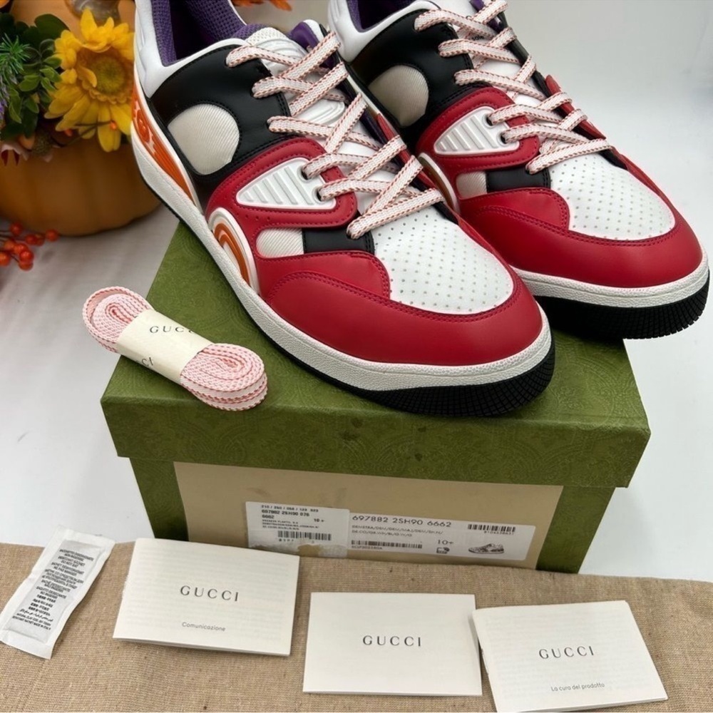 Men’s Gucci basket sneakers size 10.5 made in Italy - Picture 2 of 10